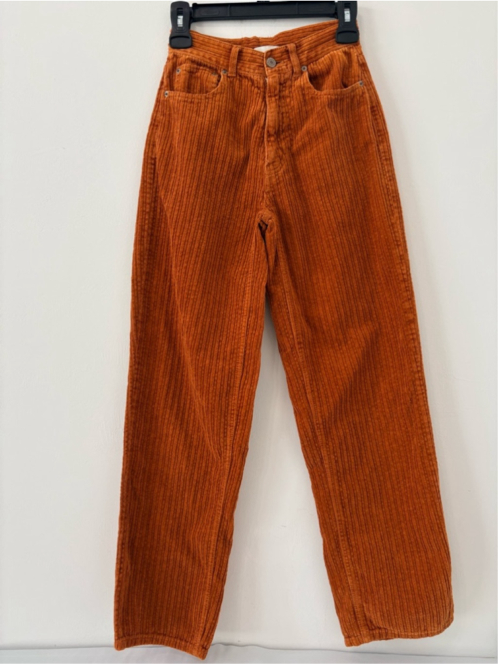#319 BDG High Rise Baggy Corduroy Pants Rust Orange Sz 24 EUC